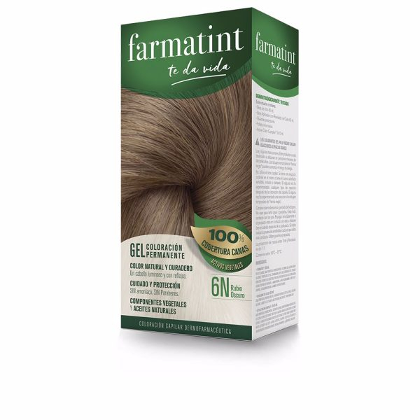 FARMATINT FARMATINT GEL dry  permanent color #6n-dark blonde 5 u