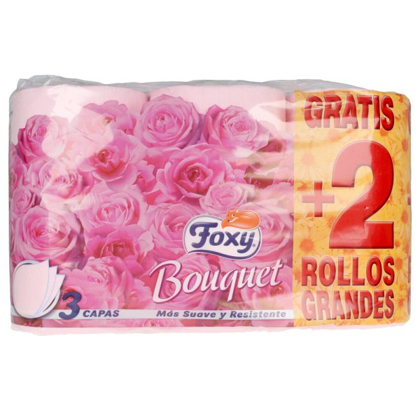 FOXY BOUQUET papel higi?nico color & perfume 3 capas 6 rollos