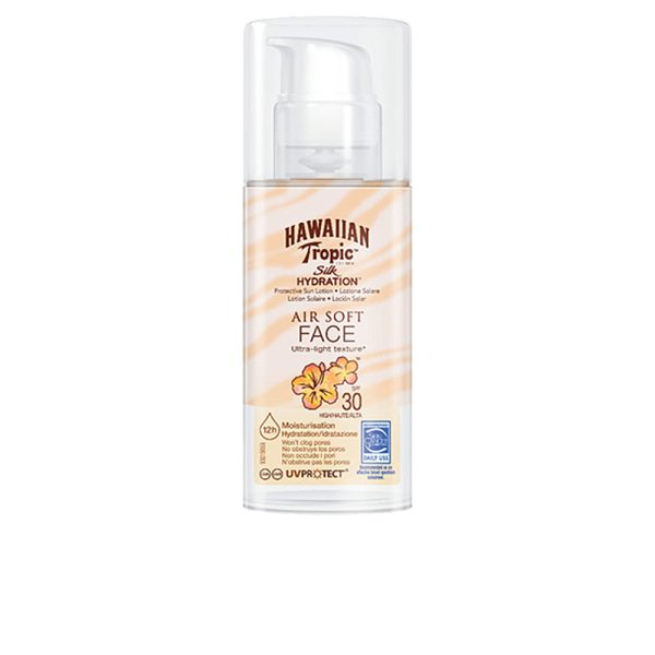 HAWAIIAN TROPIC SILK AIR SOFT FACE sun lotion SPF30 50 ml