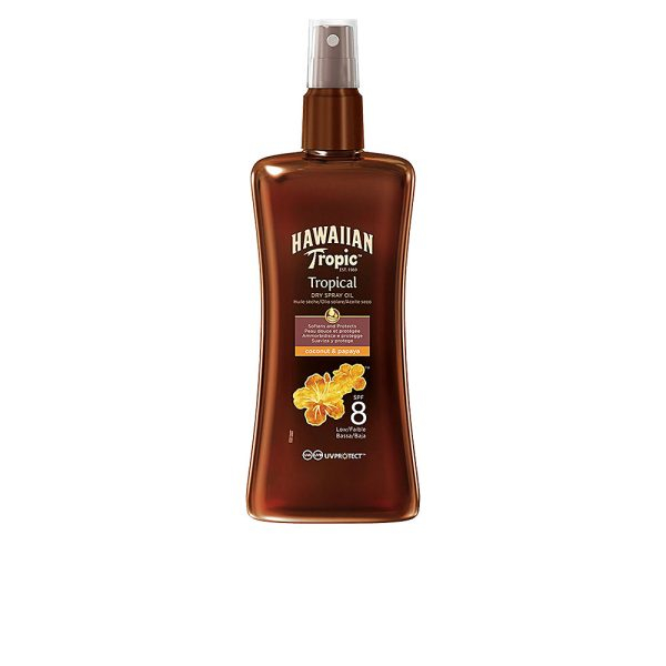 HAWAIIAN TROPIC COCONUT & PAPAYA dry oil SPF8 spray 200 ml