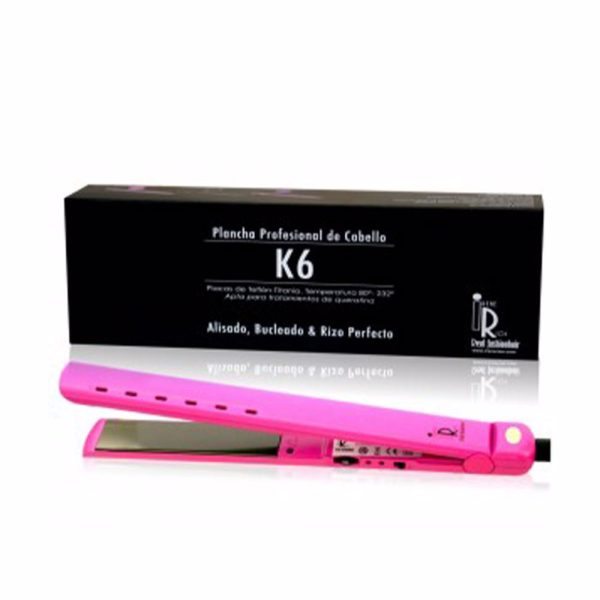 IRENE RIOS K6 plancha profesional de cabello #rosa 1 u