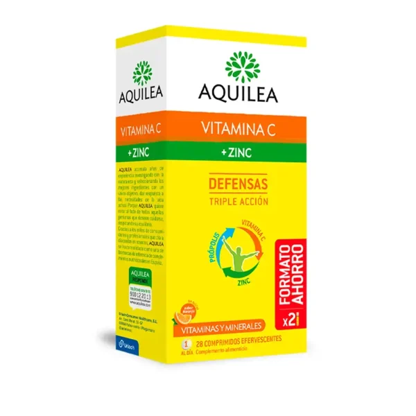 AQUILEA Vitamin C + Zinc Savings Pack 28 Tablets