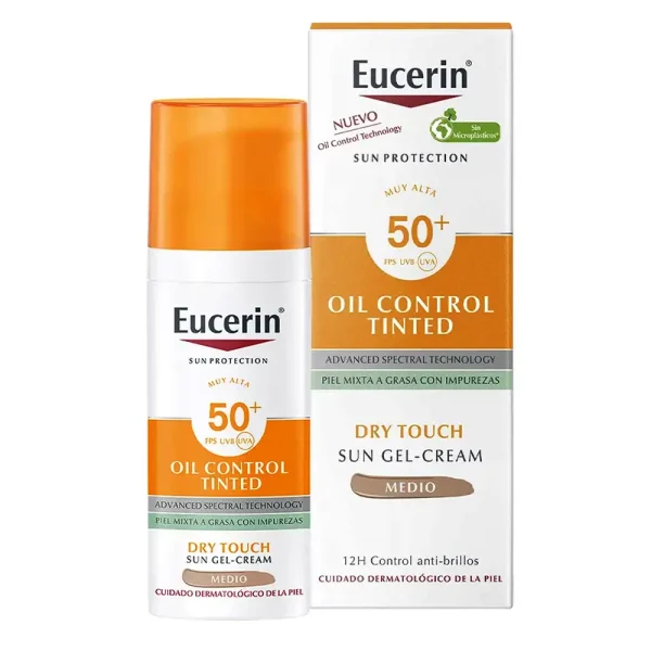 EUCERIN SUN PROTECTION OIL CONTROL DRY TOUCH gel-cream SPF50+ color #medium 50 ml