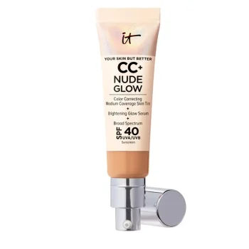 IT COSMETICS CC+ NUDE GLOW leichte Foundation + Glow-Serum SPF40 #neutrale Bräune