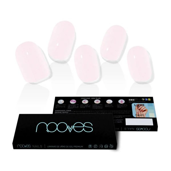 NOOVES NAIL GEL SHEETS pale rose premium luxe solid #rosa 20 u