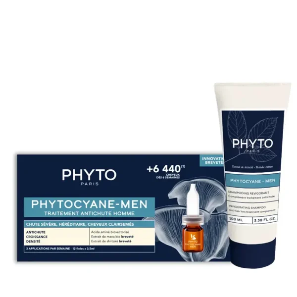 PHYTO PHYTOCYANE ANTI-FALLING TREATMENT FOR MEN LOT 2 pcs