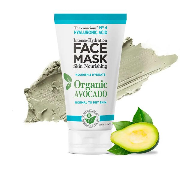 THE CONSCIOUS HYALURONIC ACID intense-hydration face mask organic avocado 50 ml