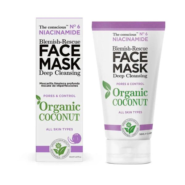 THE CONSCIOUS NIACINAMIDE blemish-rescue face mask organic coconut 50 ml