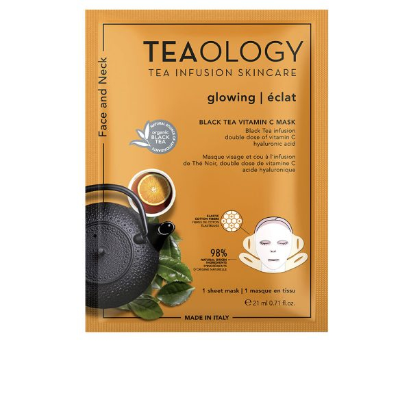 TEAOLOGY ROSTRO Y CUELLO mascarilla té negro vitamina C 21 ml