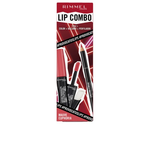 RIMMEL LONDON LIP COMBO MAUVE EUPHORIA LOT 2 pcs