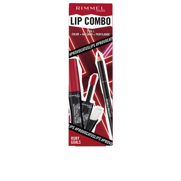 RIMMEL LONDON LIP COMBO RUBY GOALS LOT 2 pcs