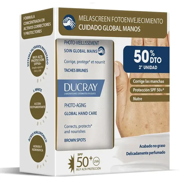DUCRAY MELASCREEN global photoaging hand care SPF50+ duo 2 x 50 ml