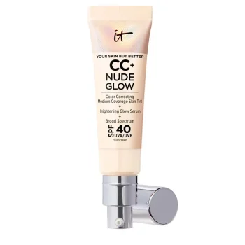 IT COSMETICS CC+ NUDE GLOW leichte Foundation + Glow Serum SPF40 #fair ivory