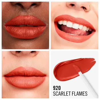 RIMMEL LONDON LASTING MEGA MATTE liquid lip color #920-scarlet flames