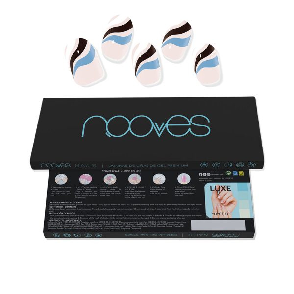 NOOVES Premium glam GEL NAIL SHEETS #flowing stream 20 units