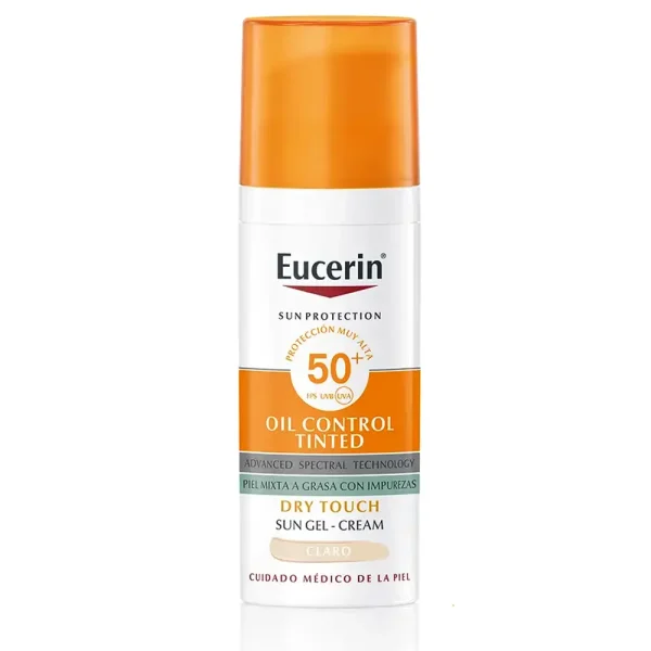 EUCERIN SUN PROTECTION OIL CONTROL DRY TOUCH gel-cream SPF50+ color #light 50 ml