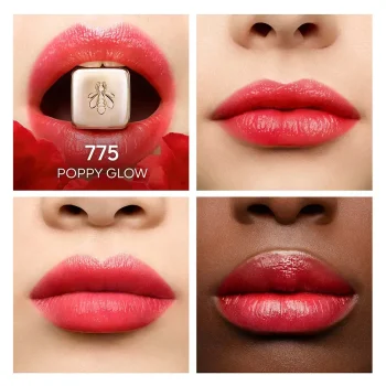 GUERLAIN KISSKISS BEE GLOW repairing lip balm #775-Poppy Glow