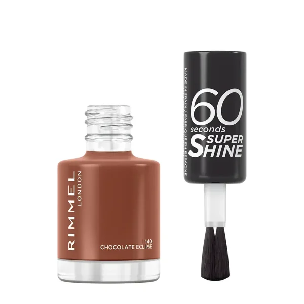 RIMMEL LONDON 60 SECONDS SUPER SHINE nail polish #140-chocolate eclipse