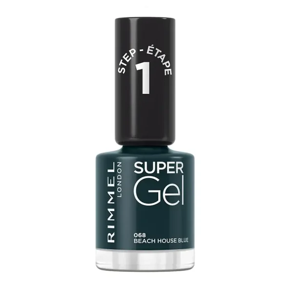 RIMMEL LONDON SUPER GEL nail polish #068-beach house blue