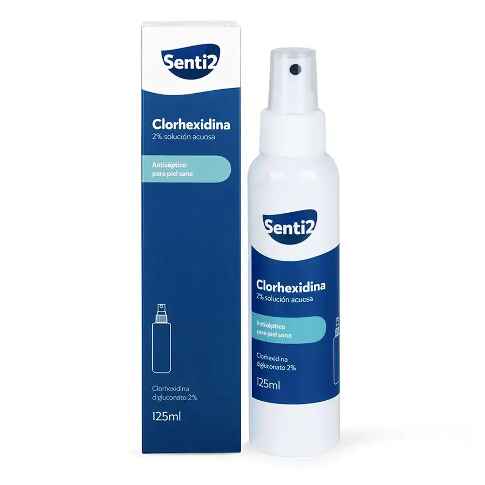 SENTI2 CHLORHEXIDINE 2% antiseptisk til sunde skin 125 ml spray