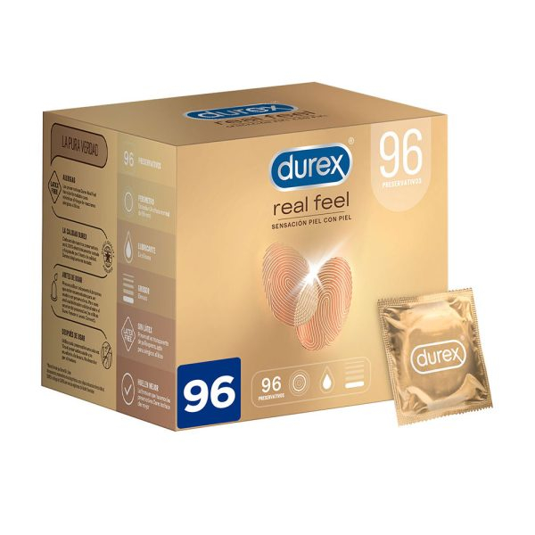 DUREX REAL FEEL skin on skin condoms 96 units