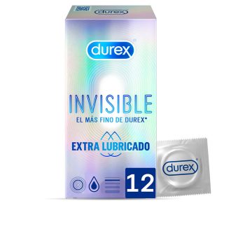DUREX Préservatifs INVISIBLES extra lubrifiés 12 u