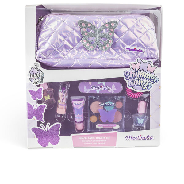 MARTINELIA SHIMMER WINGS PENCIL CASE & BEAUTY CASE 8 pcs