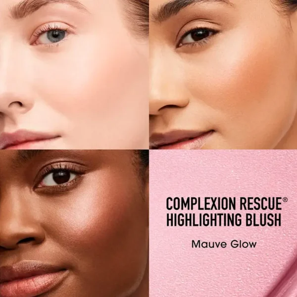 BARE MINERALS COMPLEXION RESCUE highlighting blush #Mauve Glow
