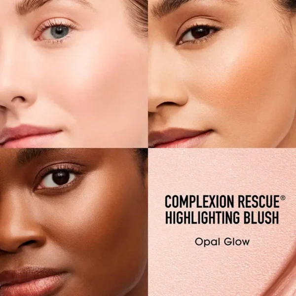 BARE MINERALS COMPLEXION RESCUE highlighting blush #Opal Glow