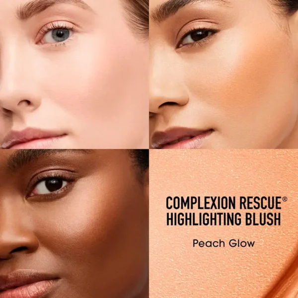 BARE MINERALS COMPLEXION RESCUE highlighting blush #Peach Glow