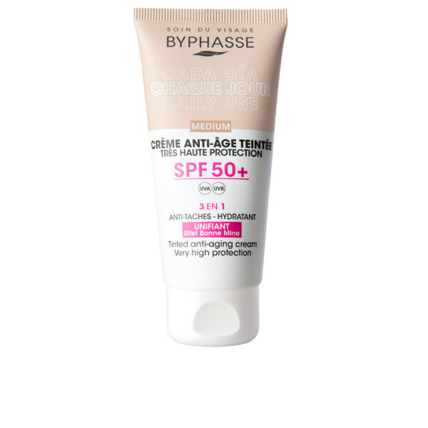 BYPHASSE Anti-aging FACIAL CREAM with color SPF50+ #medium 50 ml