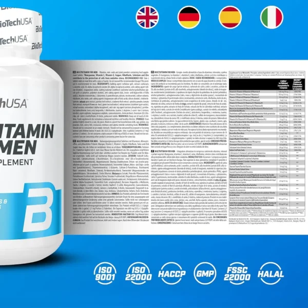 BIOTECH USA MULTIVITAMIN for men 60 tablets