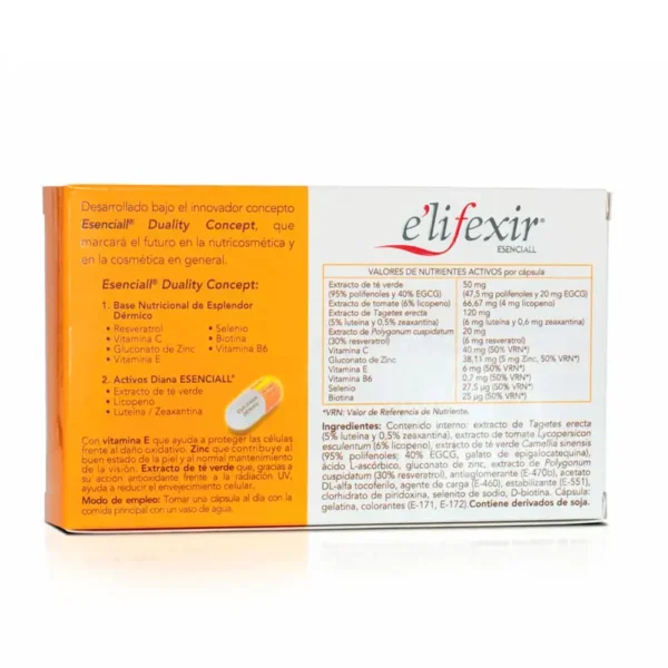 E'LIFEXIR ESENCIALL cinnamon skin capsules 80 u