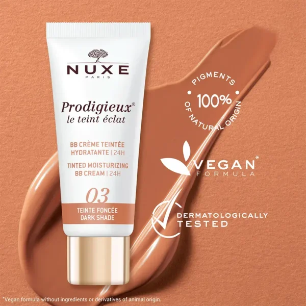 NUXE PRODIGIEUX LE TEINT ECLAT tinted moisturizing BB cream #Dark shade 30 ml