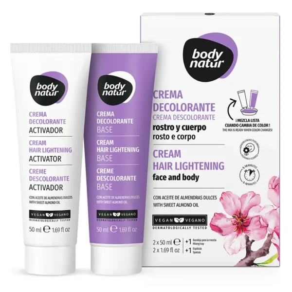 BODY NATUR BLEACHING CREAM face and body sweet almonds 2 x 50 ml