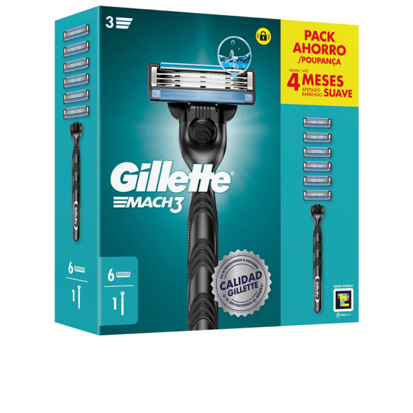 GILLETTE MACH 3 machine + 6 spare parts