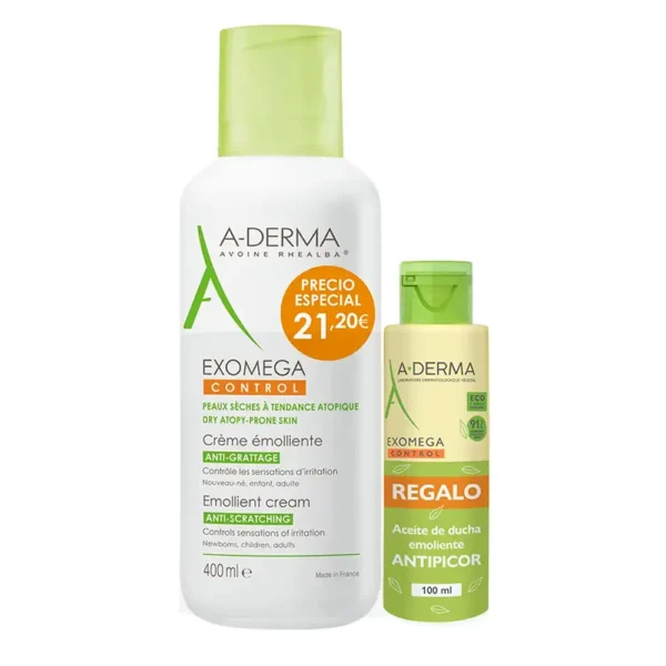 A-DERMA EXOMEGA CONTROL CREAM set 2 pcs, EAN 3282779415941