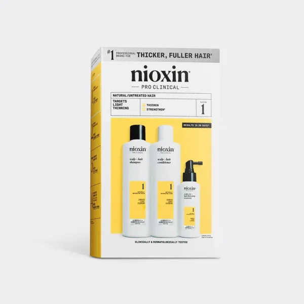 NIOXIN SYSTEM 1 Treatment for Natural Hair with Mild Weakening Set 3 pcs