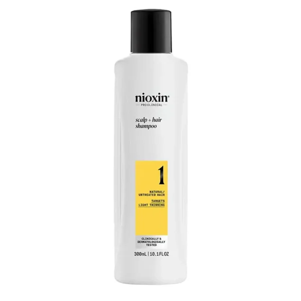 NIOXIN SYSTEM 1 Shampoo for Natural Hair with Mild Weakening 300 ml, EAN 4064666843148