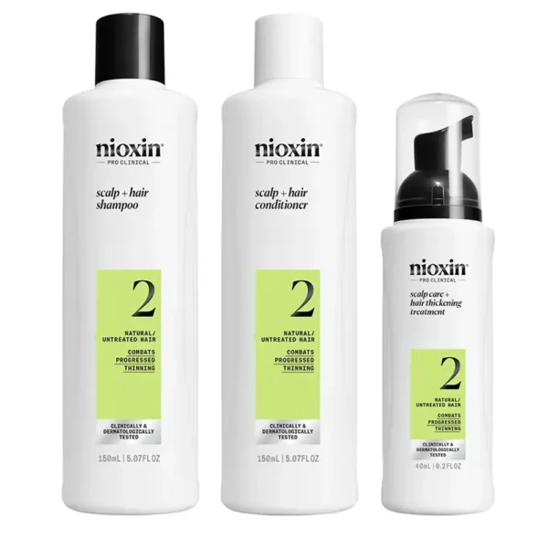 NIOXIN SYSTEM 2 Treatment for Natural Hair with Advanced Weakening Set 3 pcs, EAN 4064666843926