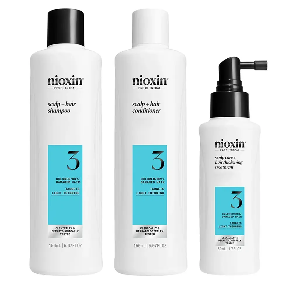 NIOXIN SYSTEM 3 Treatment for Dyed and Damaged Hair with Mild Weakening Set 3 pcs NIOXIN SYSTEM 3 Treatment for Dyed and Damaged Hair with Mild Weakening Set 3 pcs, EAN 4064666843988