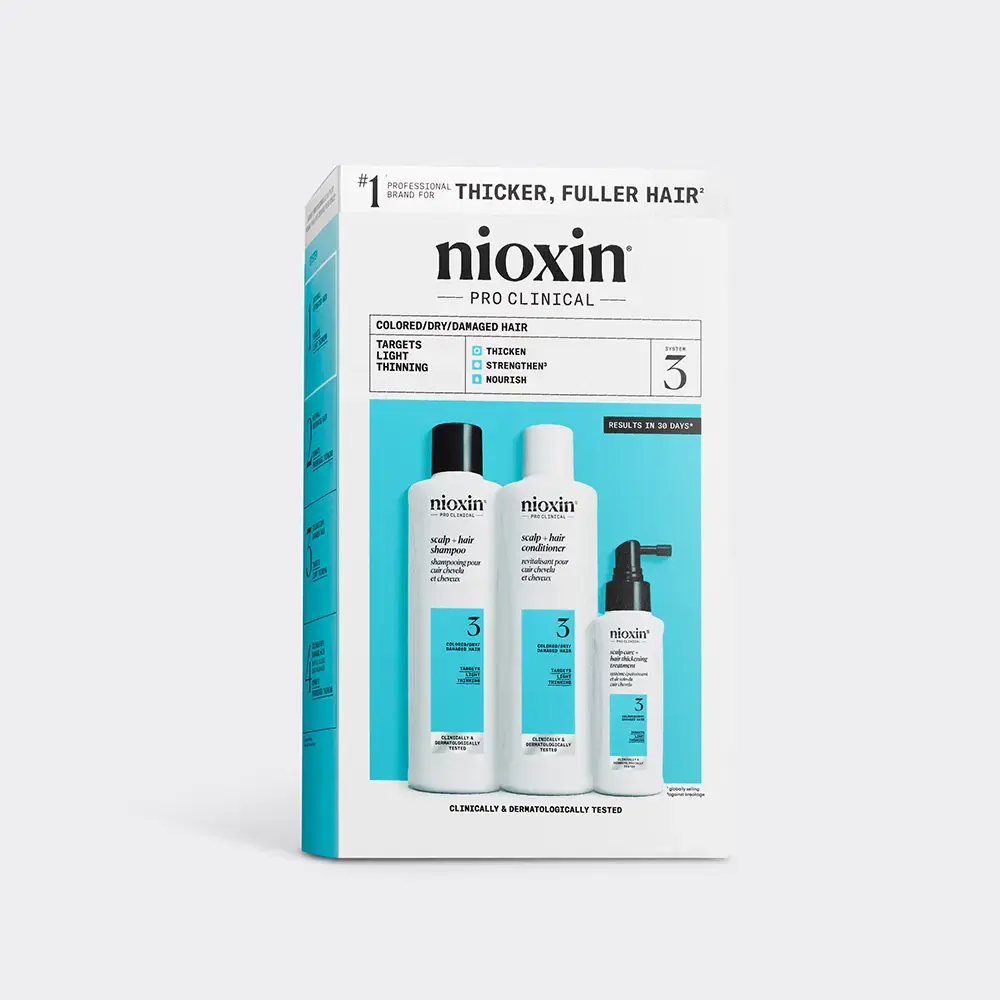 NIOXIN SYSTEM 3 Treatment for Dyed and Damaged Hair with Mild Weakening Set 3 pcs