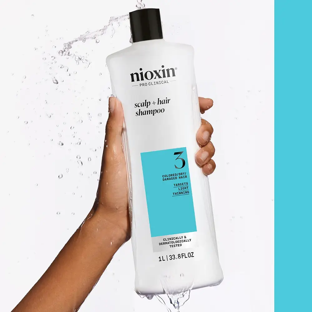 NIOXIN SYSTEM 3 Shampoo for Dyed and Damaged Hair with Mild Weakening 1000 ml