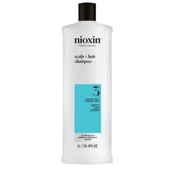 NIOXIN SYSTEM 3 Shampoo for Dyed and Damaged with Mild Weakening 1000 ml, EAN 4064666843117