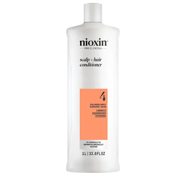 NIOXIN SYSTEM 4 Conditioner for Dyed and Damaged Hair with Advanced Weakening 1000 ml, EAN 4064666843124