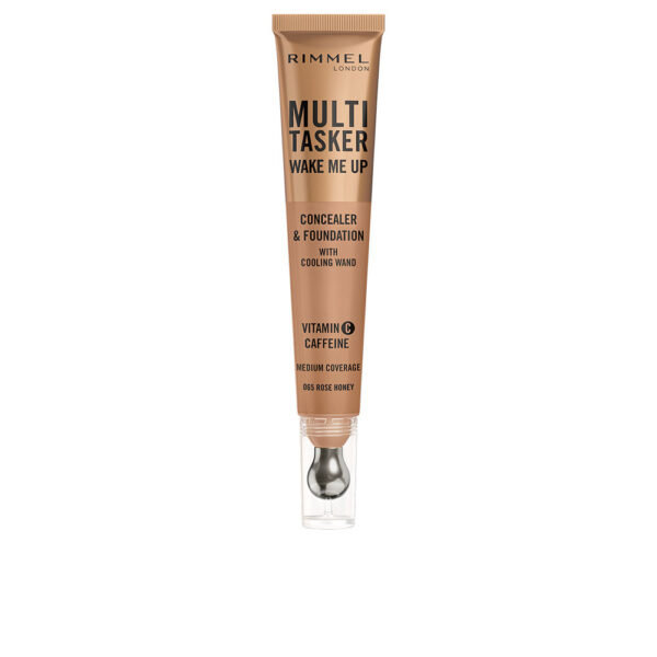 RIMMEL LONDON MULTITASKER WAKE ME UP concealer and foundation #Rose Honey 20 ml