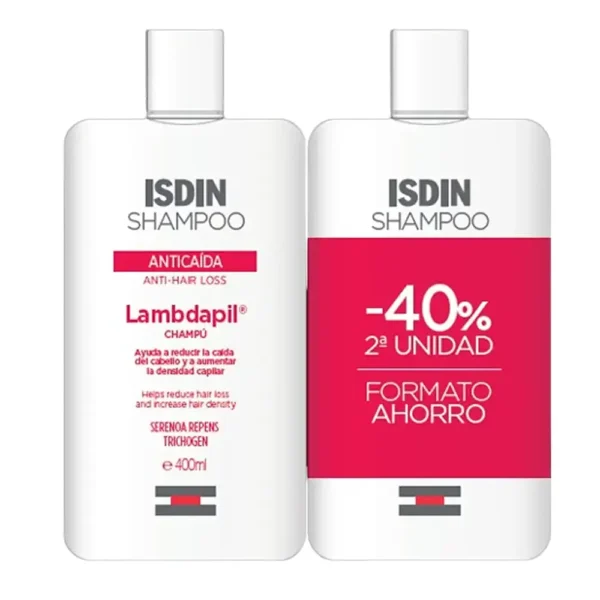 ISDIN LAMBDAPIL Anti-Hair Loss Shampoo pack 2 x 400 ml, EAN 8429420302396