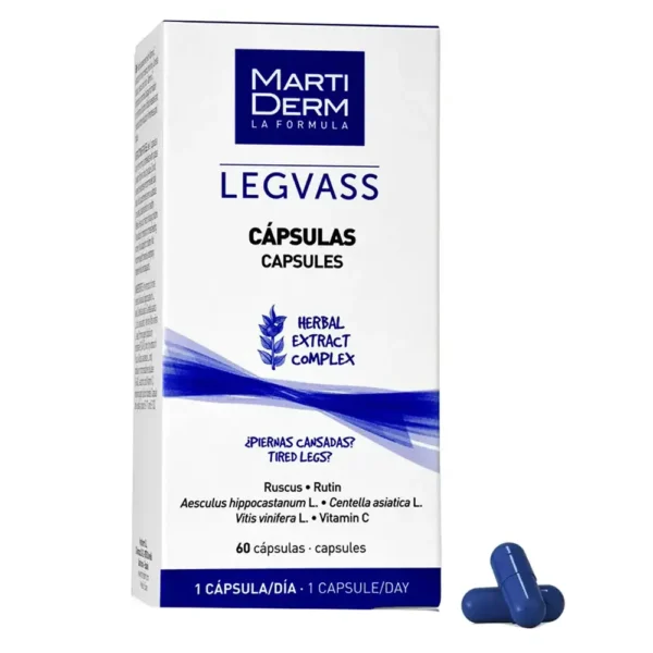 MARTIDERM LEGVASS Capsules for Tired Legs 60 pcs, EAN 8437000435341