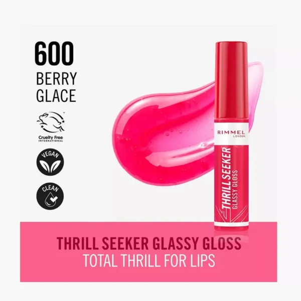 RIMMEL LONDON THRILL SEEKER Lip Gloss #600-berry glace