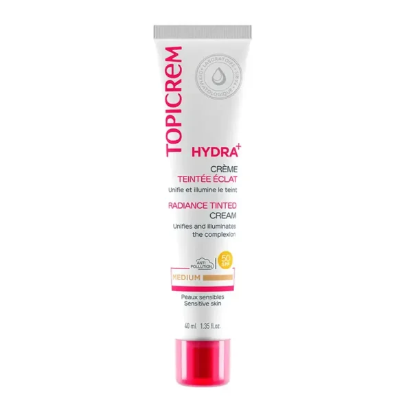 TOPICREM HYDRA+ Radiance Tinted Cream SPF50 #Medium 40 ml, EAN 3700281704853